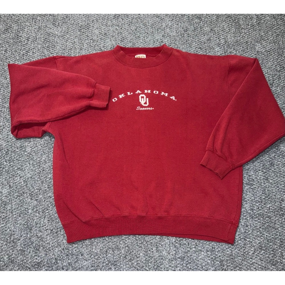 Red Oak Sportswear Vintage Oklahoma Sooners Embroidered Crewneck sweatshirt XL